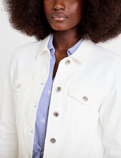 Veste en jean ecru femme