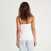 Débardeur effet crochet blanc femme
