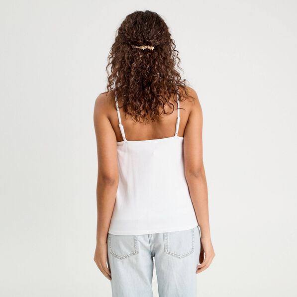 debardeur effet crochet blanc femme Débardeur effet crochet blanc femme