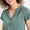 T-shirt manches courtes vert foncé femme