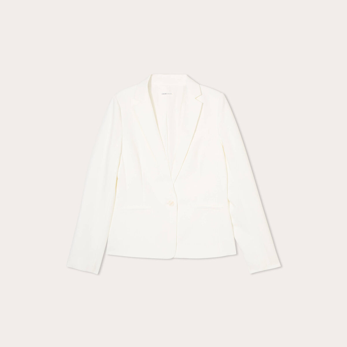 Veste blazer droite ecru femme