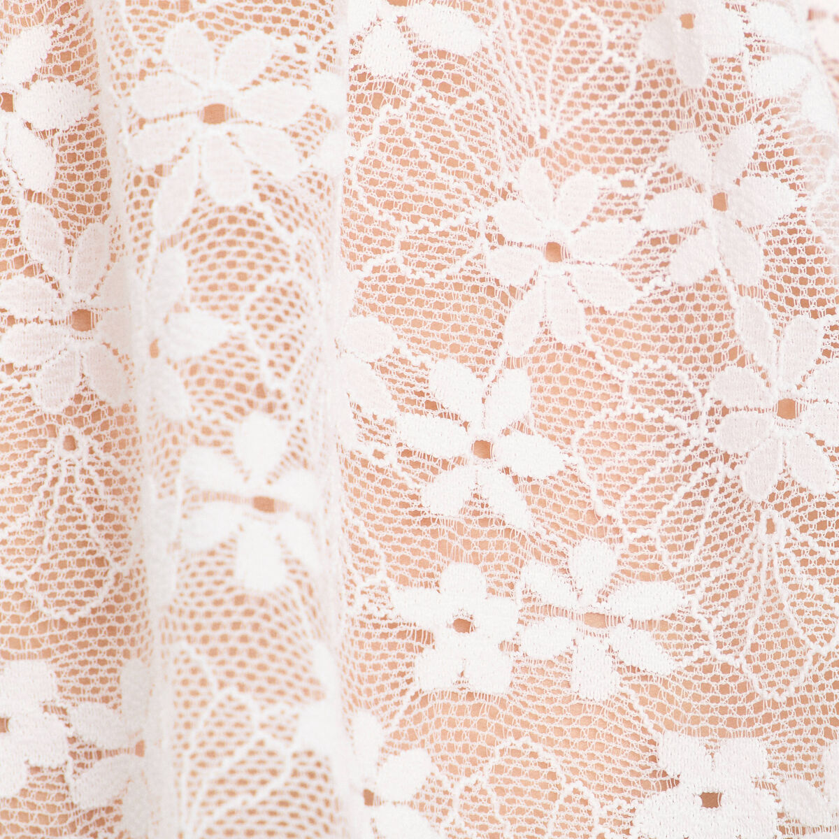 Blouse dentelle nouée blanc femme