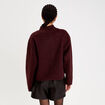 Sweat col montant rouge fonc&eacute; femme