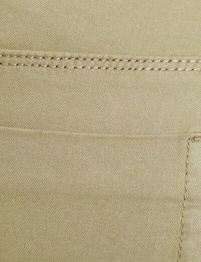 Jeans slim 5 poches vert kaki femme