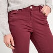 Jeans slim 5 poches violet fonc&eacute; femme