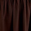 Robe droite courte col v manches 3/4 marron fonc&eacute; femme