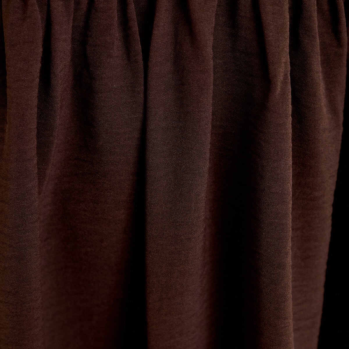Robe droite courte col v manches 3/4 marron fonc&eacute; femme