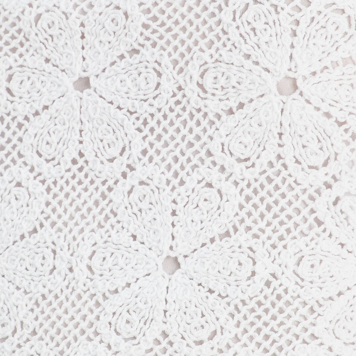 Débardeur dentelle macramé blanc femme