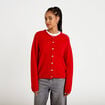 Gilet manches longues rouge femme