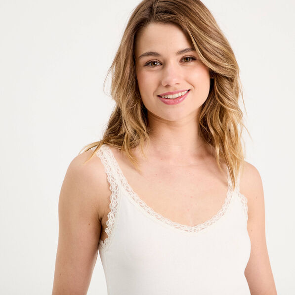 debardeur sans manches ecru femme Débardeur sans manches ecru femme