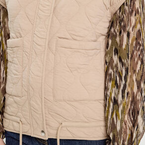 Veste sans manches matelassée taupe femme