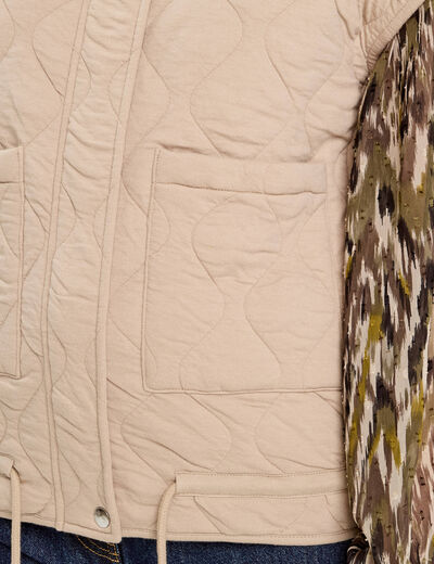 Veste sans manches matelassée taupe femme