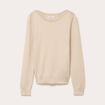 Pull col bateau sable femme