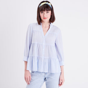blouse manches 34 beige femme Blouse manches 3/4 beige femme