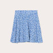 Jupe-short patineuse bleu clair femme