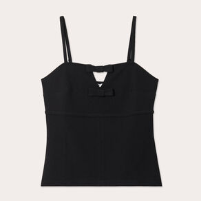 debardeur details noeuds noir femme Débardeur détails noeuds noir femme