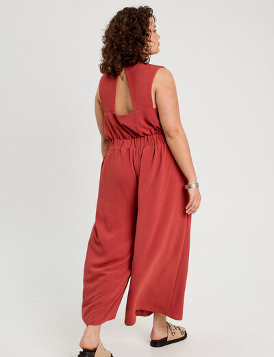 Combinaison pantalon fluide vieux rose femme