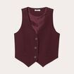 Veston sans manches prune femme