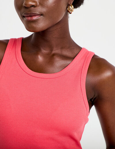 D&eacute;bardeur c&ocirc;tel&eacute; avec brassi&egrave;re int&eacute;gr&eacute;e rose femme