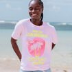 T-shirt oversize manches courtes rose clair femme