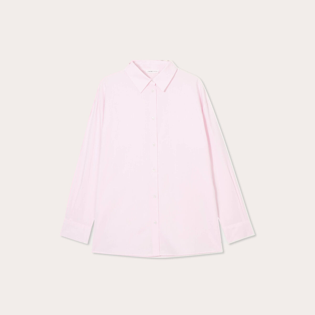 Chemise manches longues rose femme