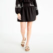 Jupe courte &eacute;vas&eacute;e taille haute noir femme