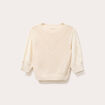 Pull manches 3/4 ajouré ecru femme