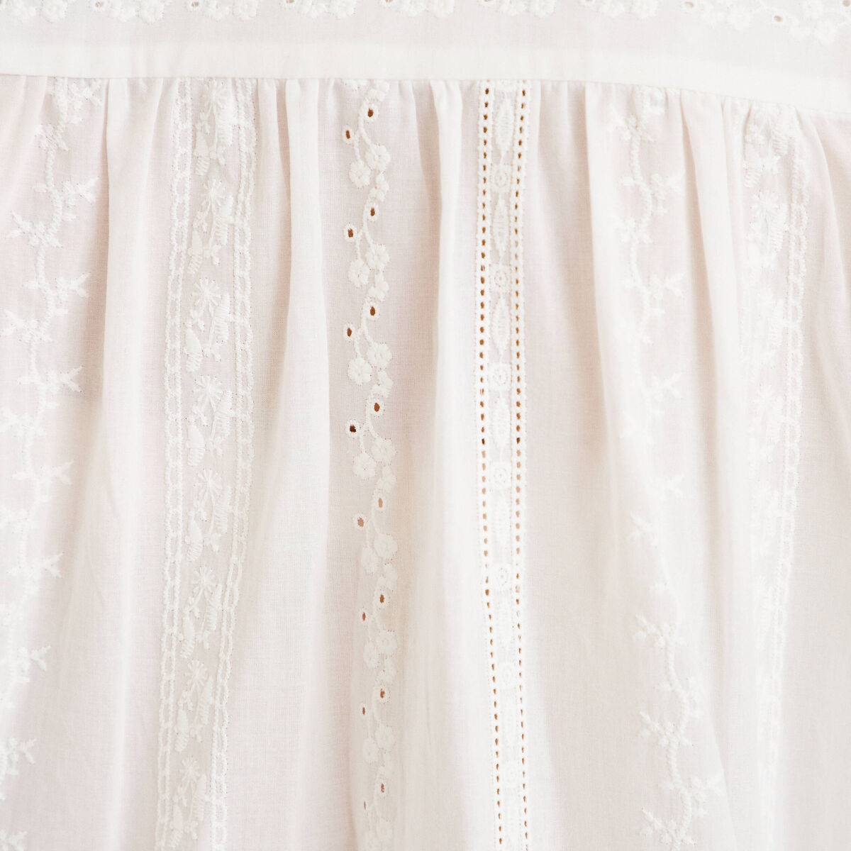 Chemise droite col classique manches 3/4 ecru femme