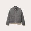 Veste matelass&eacute;e zipp&eacute;e gris clair femme