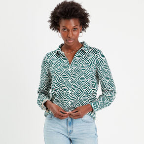 Chemise manches longues blanc femme