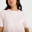 T-shirt col rond manches courtes rose clair femme