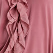 Blouse volants vieux rose femme