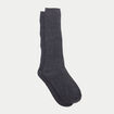 Chaussettes hautes gris fonc&eacute; femme