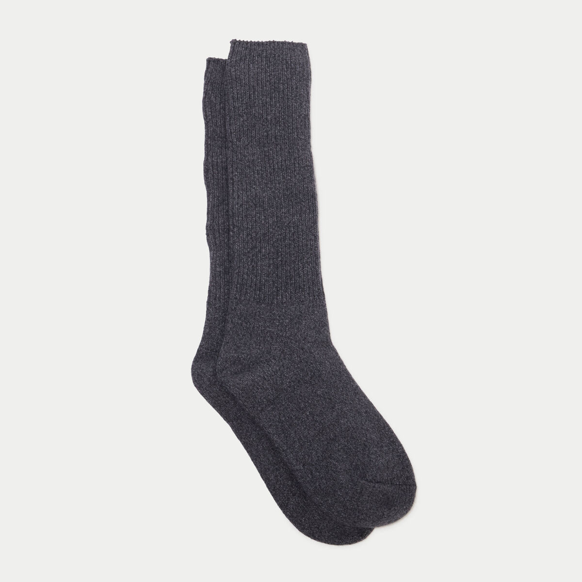 Chaussettes hautes gris fonc&eacute; femme