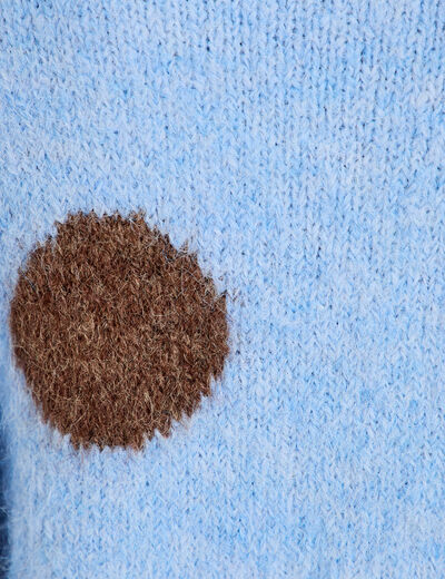 Pull manches longues bleu ciel femme