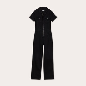 combinaison pantalon en jean denim noir femme Combinaison pantalon en jean denim noir femme