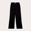 Jeans wide leg taille haute denim noir femme