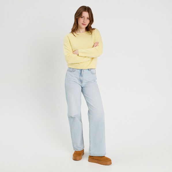 pull col bateau jaune clair femme Pull col bateau jaune clair femme
