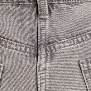 short mom taille haute en jean denim gris femme Short mom taille haute en jean denim gris femme