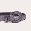 Ceinture avec strass noir femme