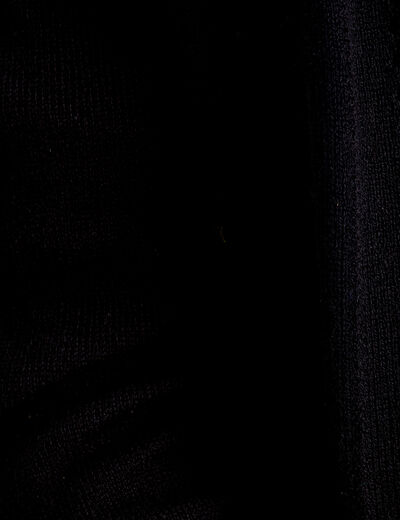 Gilet court ouvert noir femme