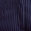 Pantalon large taille haute bleu marine femme