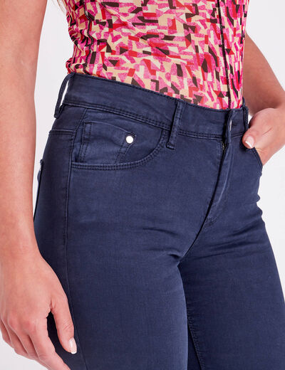 Pantacourt bleu marine femme