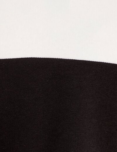 Polo manches longues noir femme