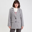 Blazer oversize capuche amovible gris clair femme