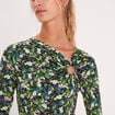 Blouse manches longues anneau vert femme