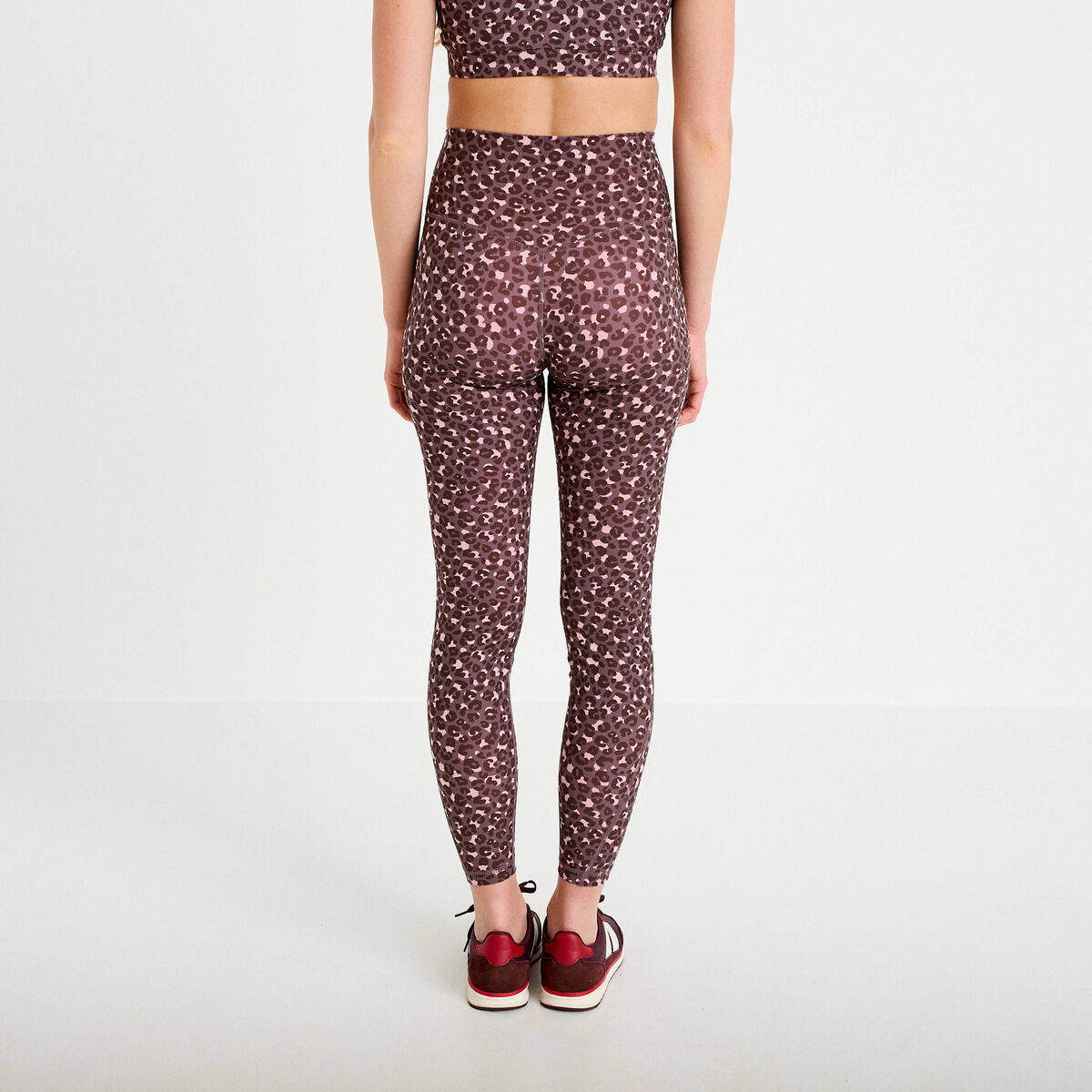 Leggings taille haute violet femme
