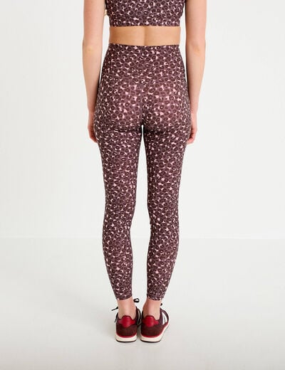 Leggings taille haute violet femme