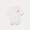 T-shirt col rond manches courtes ecru femme