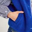 Gilet sans manches effet polaire bleu electrique femme